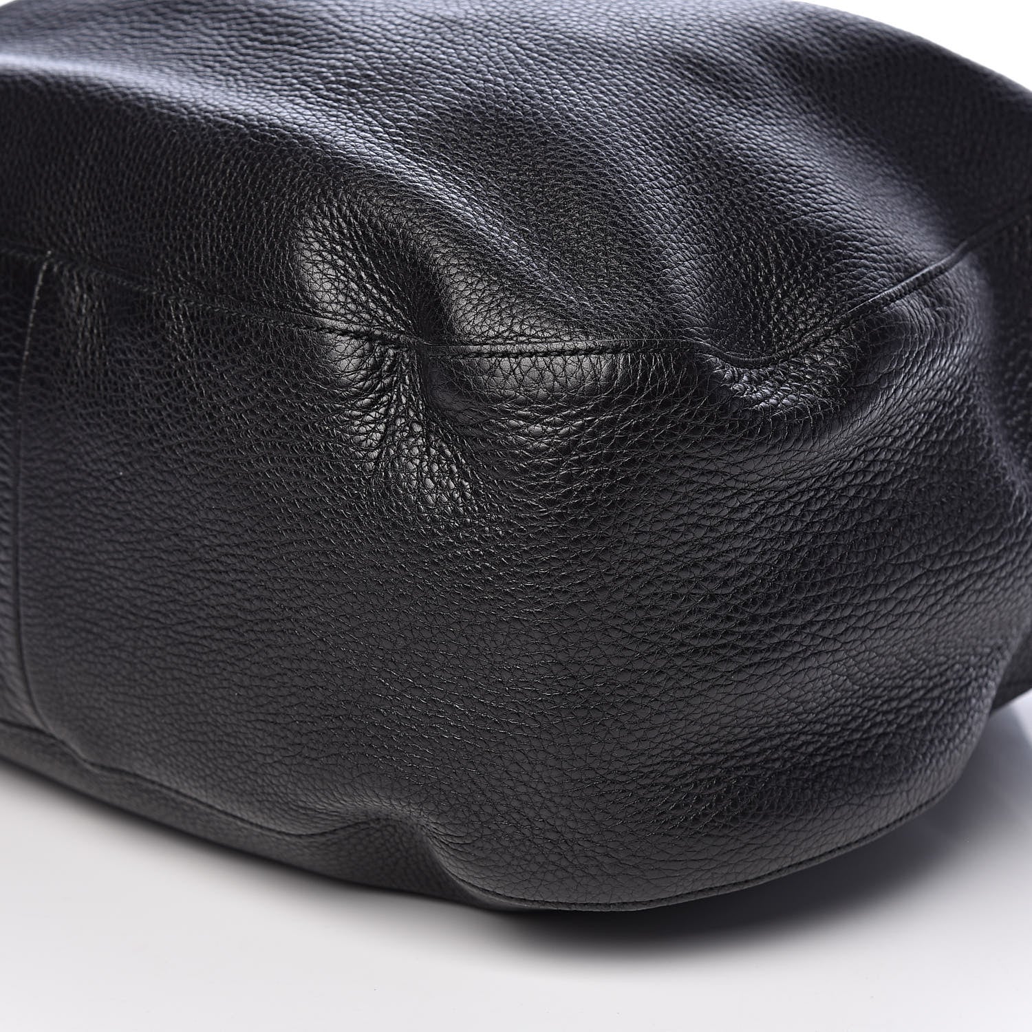 Gucci Pebbled Calfskin Medium Twill Shoulder Bag Black 9 of 10