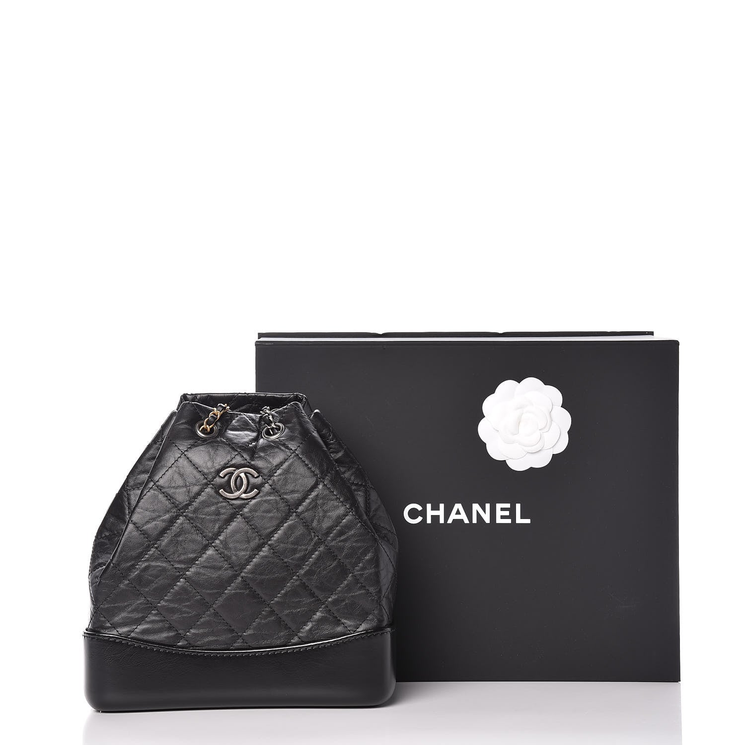 Chanel Aged Calfskin Quilted Small Gabrielle Backpack Black 10 of 10