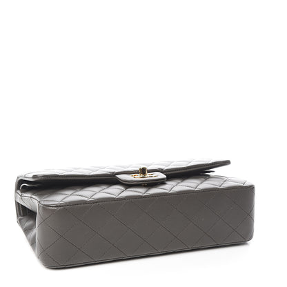 Chanel Lambskin Quilted Medium Double Flap Dark Grey 3 of 12