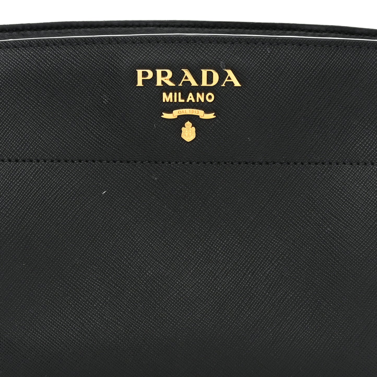 Saffiano City Calfskin Esplanade Crossbody Bag Black