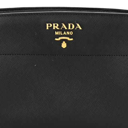 Prada Saffiano City Calfskin Esplanade Crossbody Bag Black 8 of 11