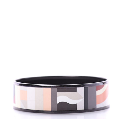 Hermes Enamel Printed Wide Perspective Cavaliere Bracelet 70 2 of 3