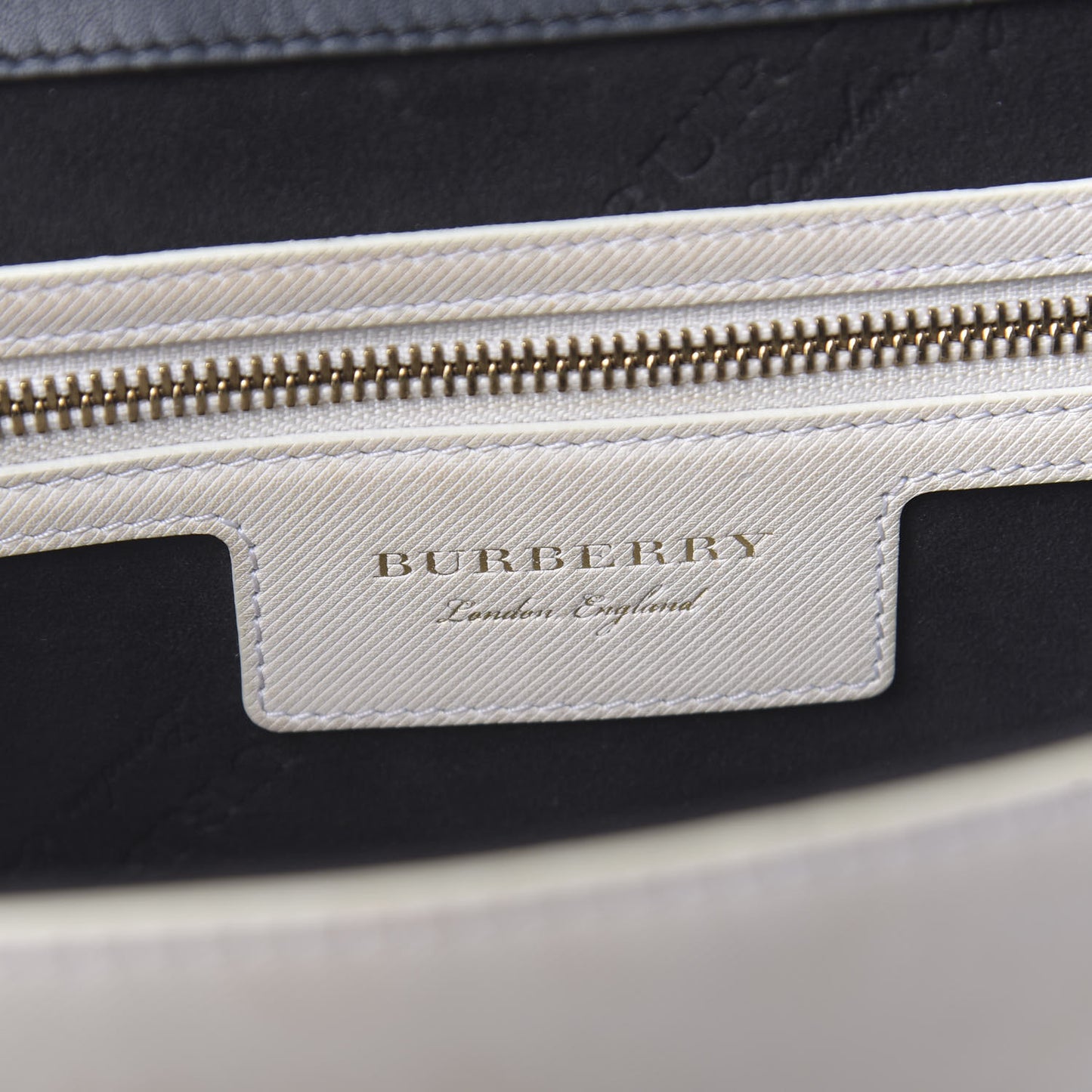 Trench Calfskin Medium DK88 Top Handle Bag Ivory Navy