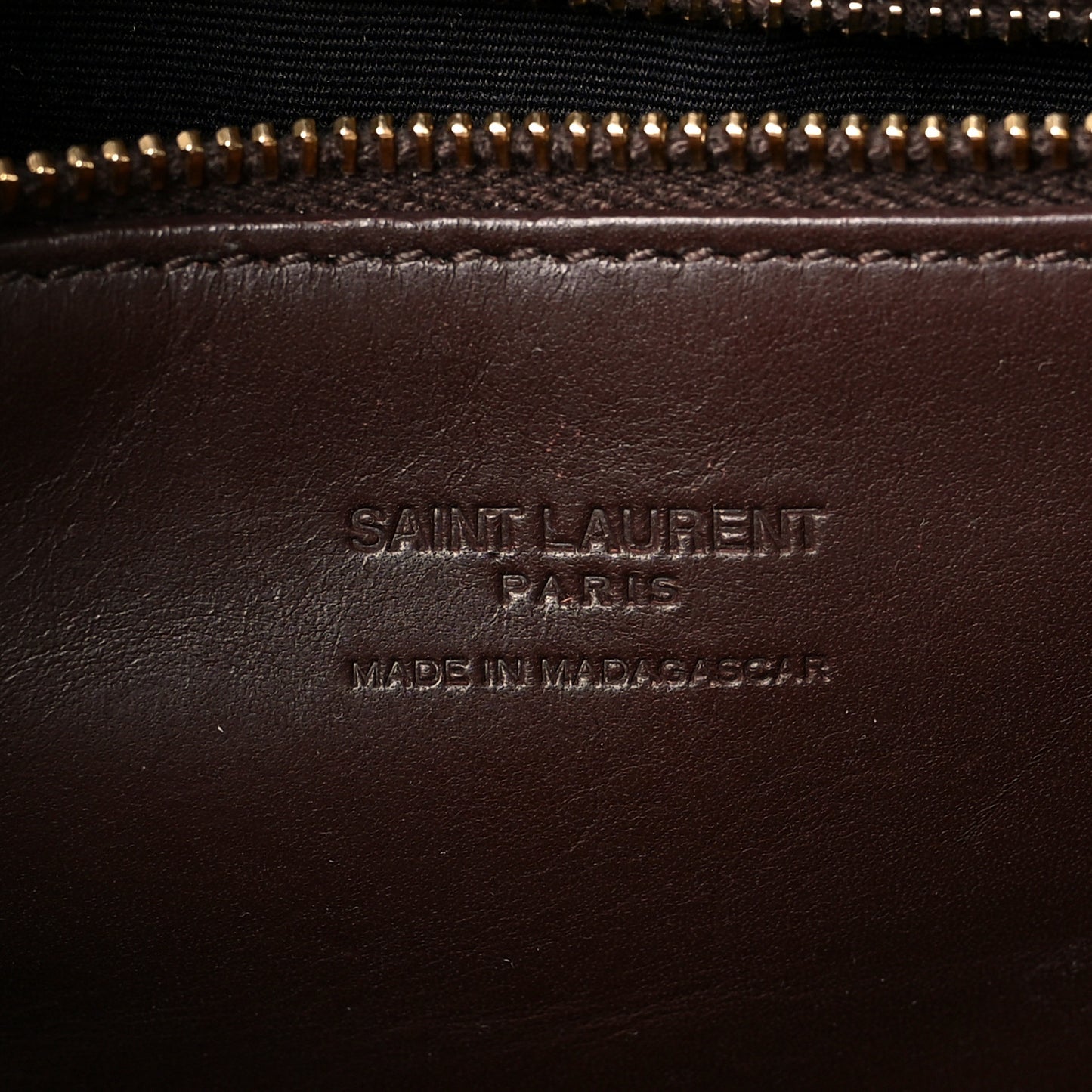 Raffia Calfskin Small Panier Tote Dark Chocolate