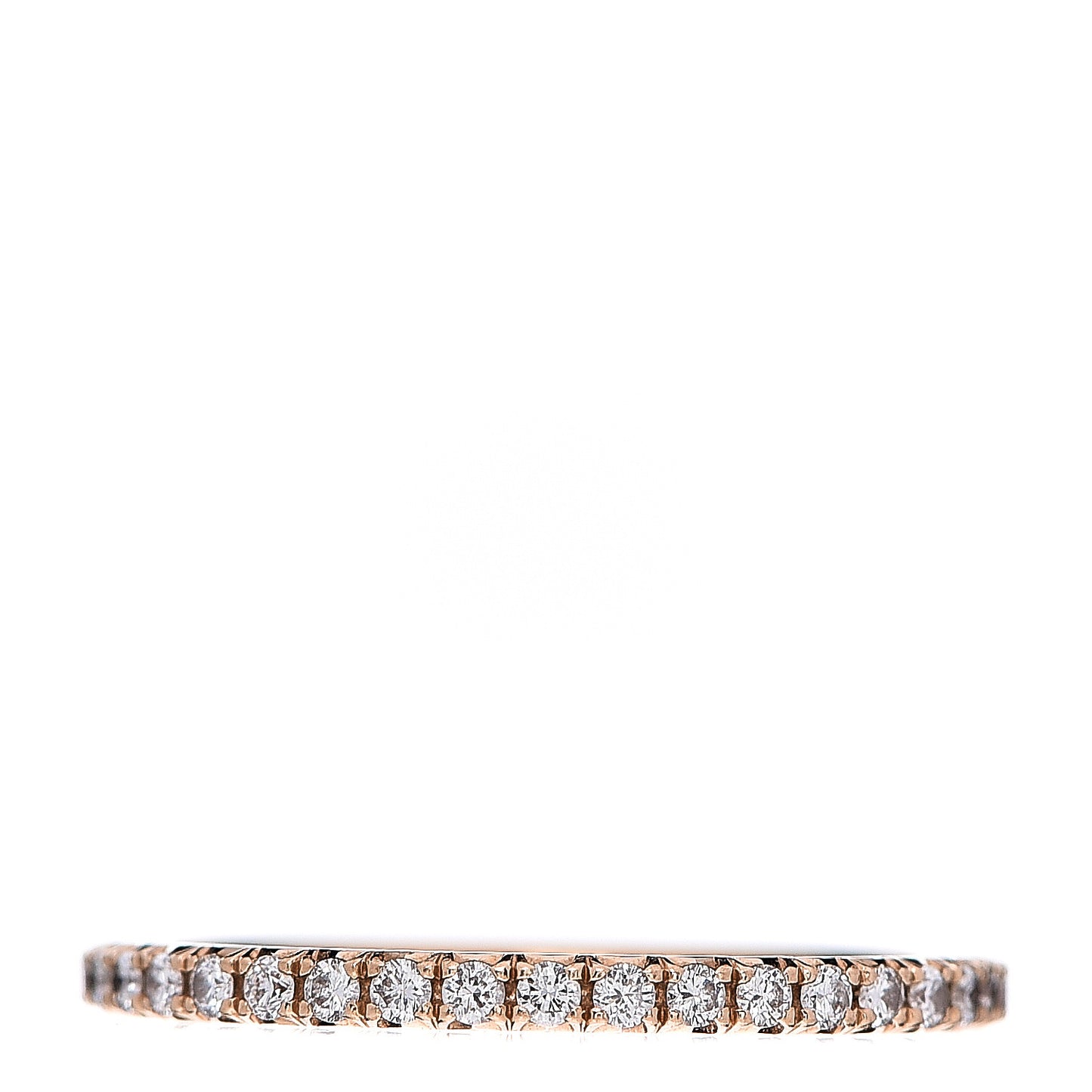 18K Rose Gold Diamond Metro Ring 48 4.5