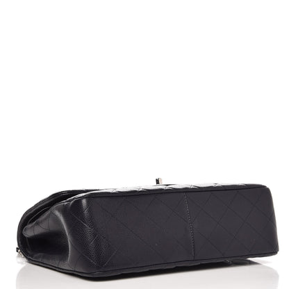 Chanel Caviar Quilted Jumbo Double Flap Navy Blue 5 of 12