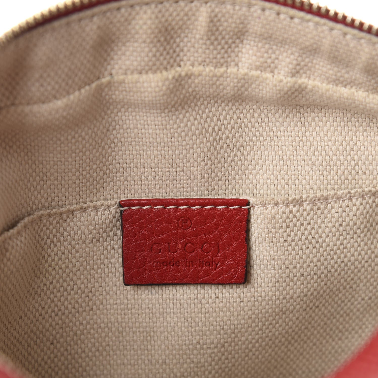 Gucci Pebbled Calfskin Small Soho Disco Bag Tabasco Red 8 of 10