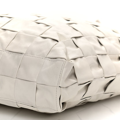 Bottega Veneta Calfskin Maxi Intrecciato Cassette Tote White 11 of 14