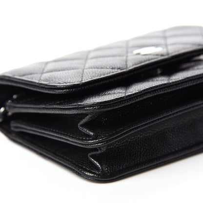 Chanel Caviar Quilted Mini Wallet On Chain WOC Black 6 of 12