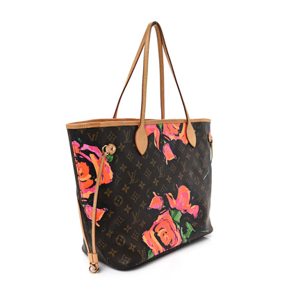 Louis Vuitton Monogram Roses Neverfull MM 3 of 12