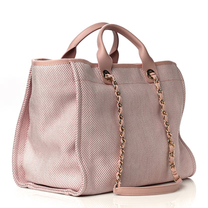 Chanel Mixed Fibers Calfskin Medium Deauville Tote Rose Pink 3 of 11