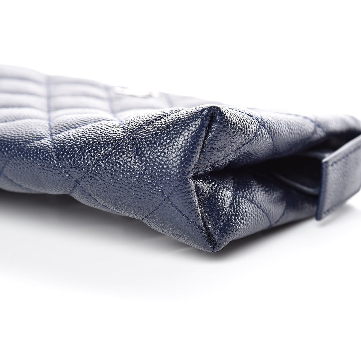 Caviar Quilted Small Pouch Navy