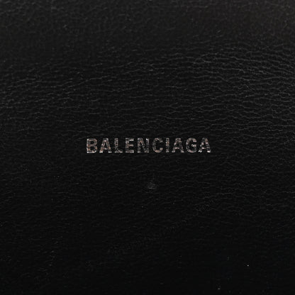 Balenciaga Metallic Calfskin Crocodile Embossed Hourglass Top Handle Bag XS Silver 6 of 15