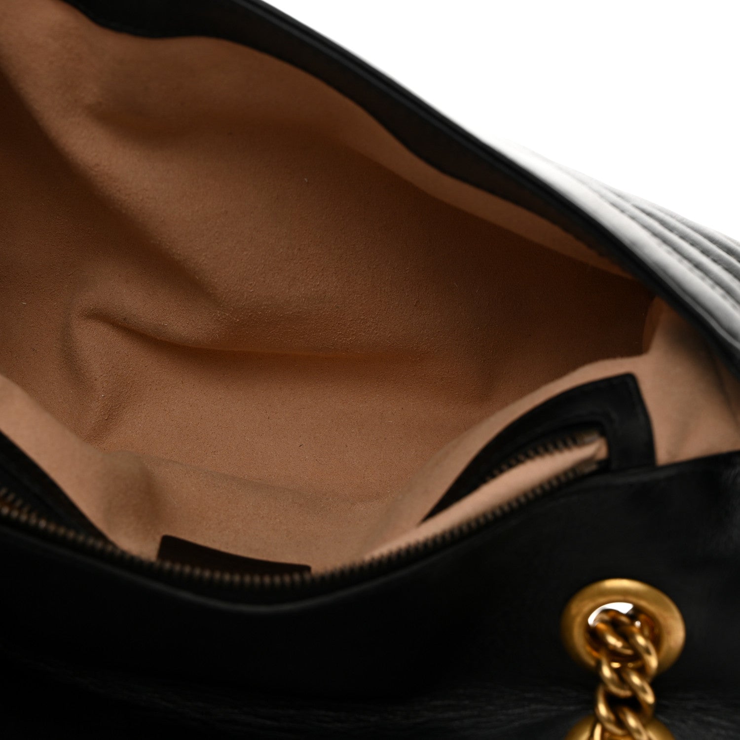 Gucci Calfskin Matelasse Small GG Marmont Shoulder Bag Black 5 of 10