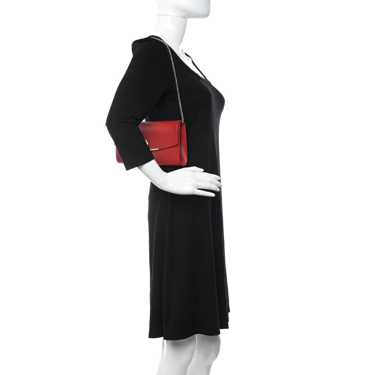 Hammered Calfskin Mini Gancini Icona Bag Lipstick