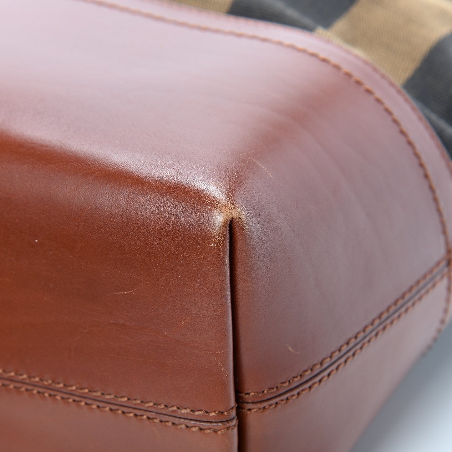 Pequin Cuoio Vegetale Medium Roll Tote Tobacco Cuoio Miele