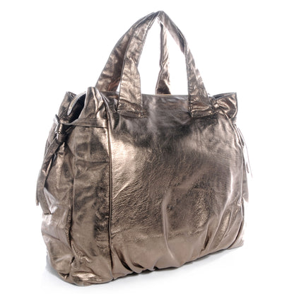 Gucci Metallic Leather Large Hysteria Tote Gold 3 of 7