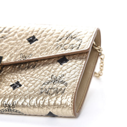 MCM Metallic Visetos Patricia Wallet On Chain Gold 8 of 10