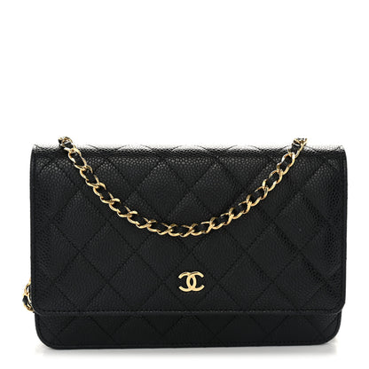 Chanel Caviar Quilted Wallet on Chain WOC Black 1 of 13