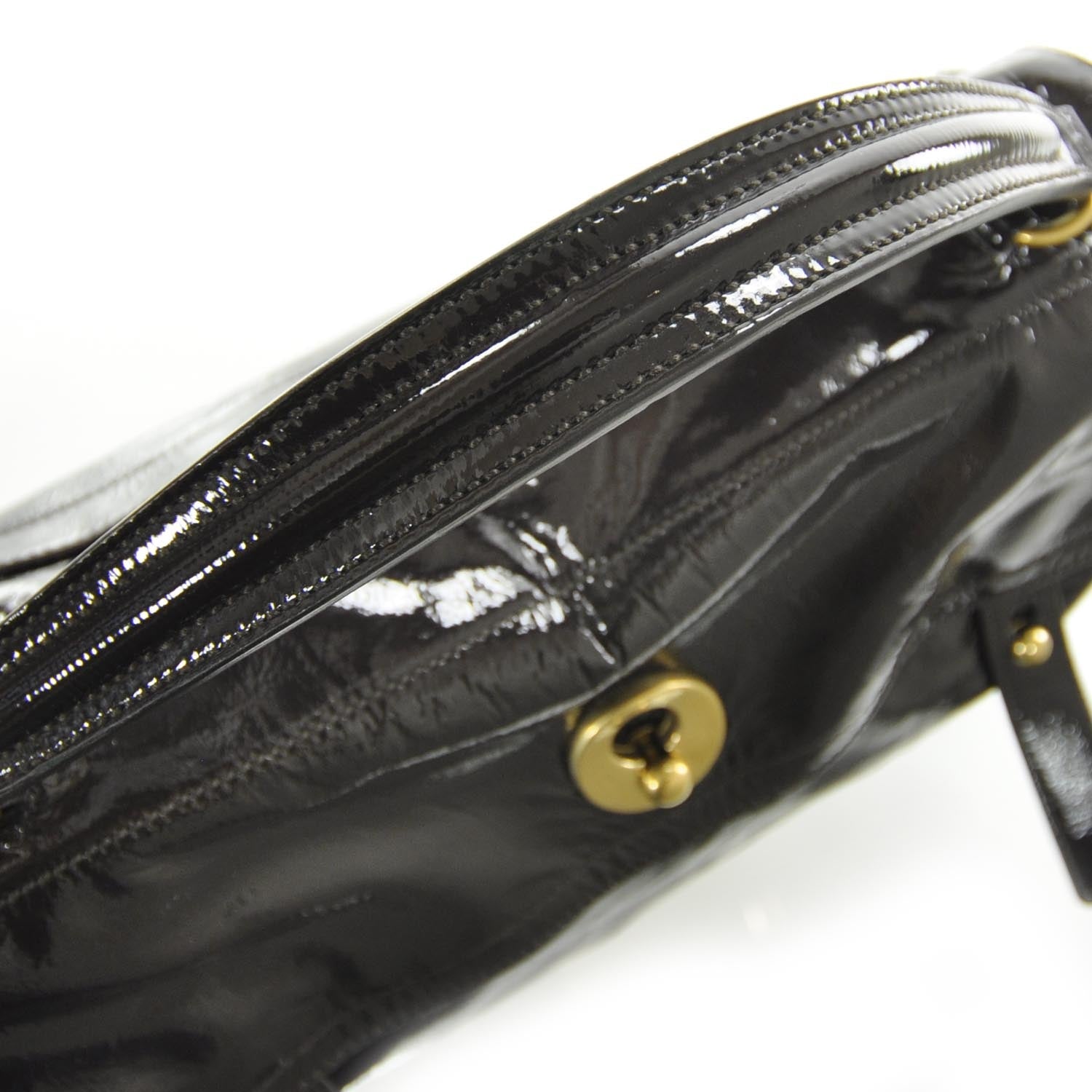 Saint Laurent Patent Muse Two Tote Black 5 of 9