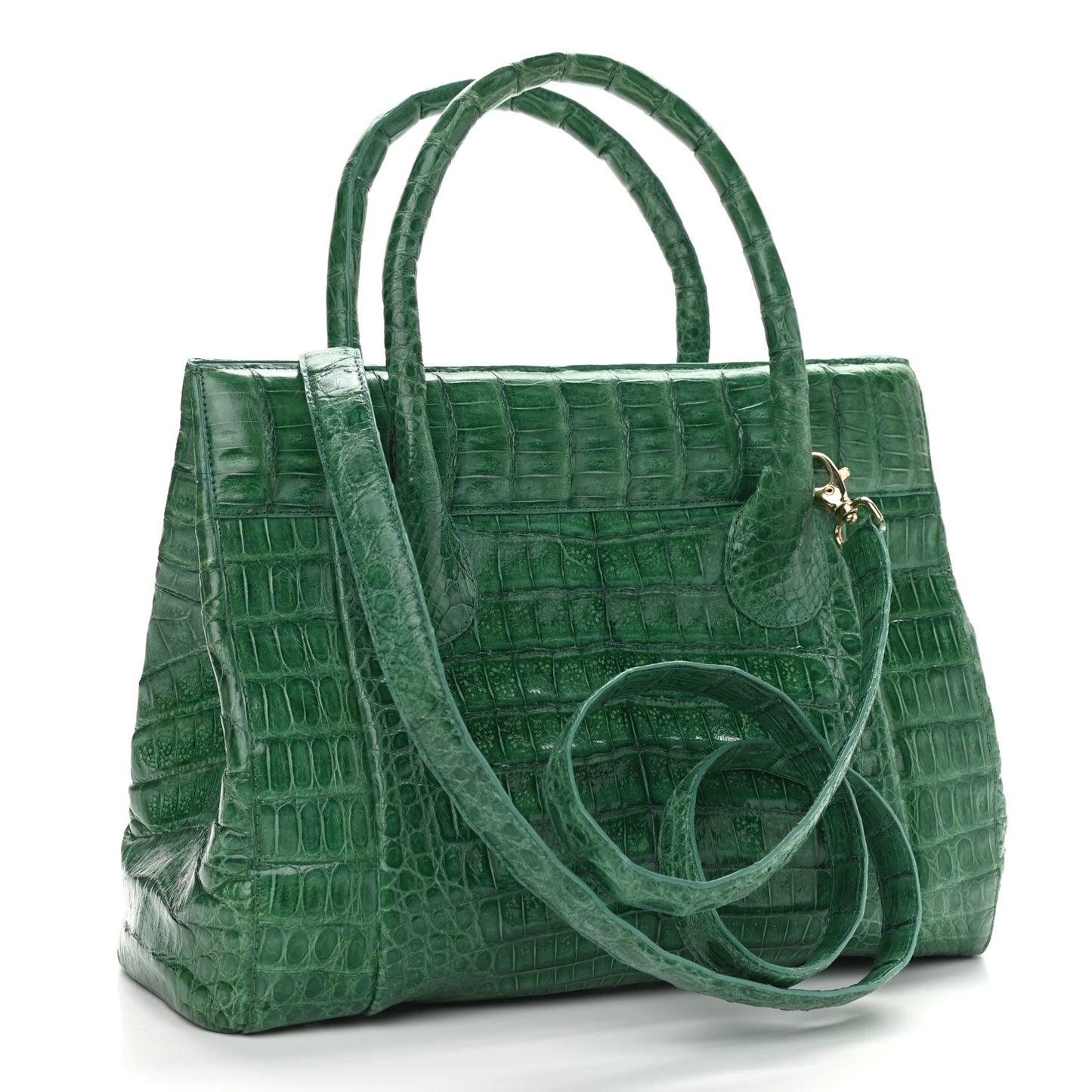 Crocodile Leaf Tote Green