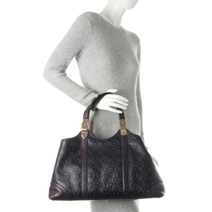 Gucci Calfskin Horsebit Embossed Large Glam Shoulder Bag Purple 2 of 7