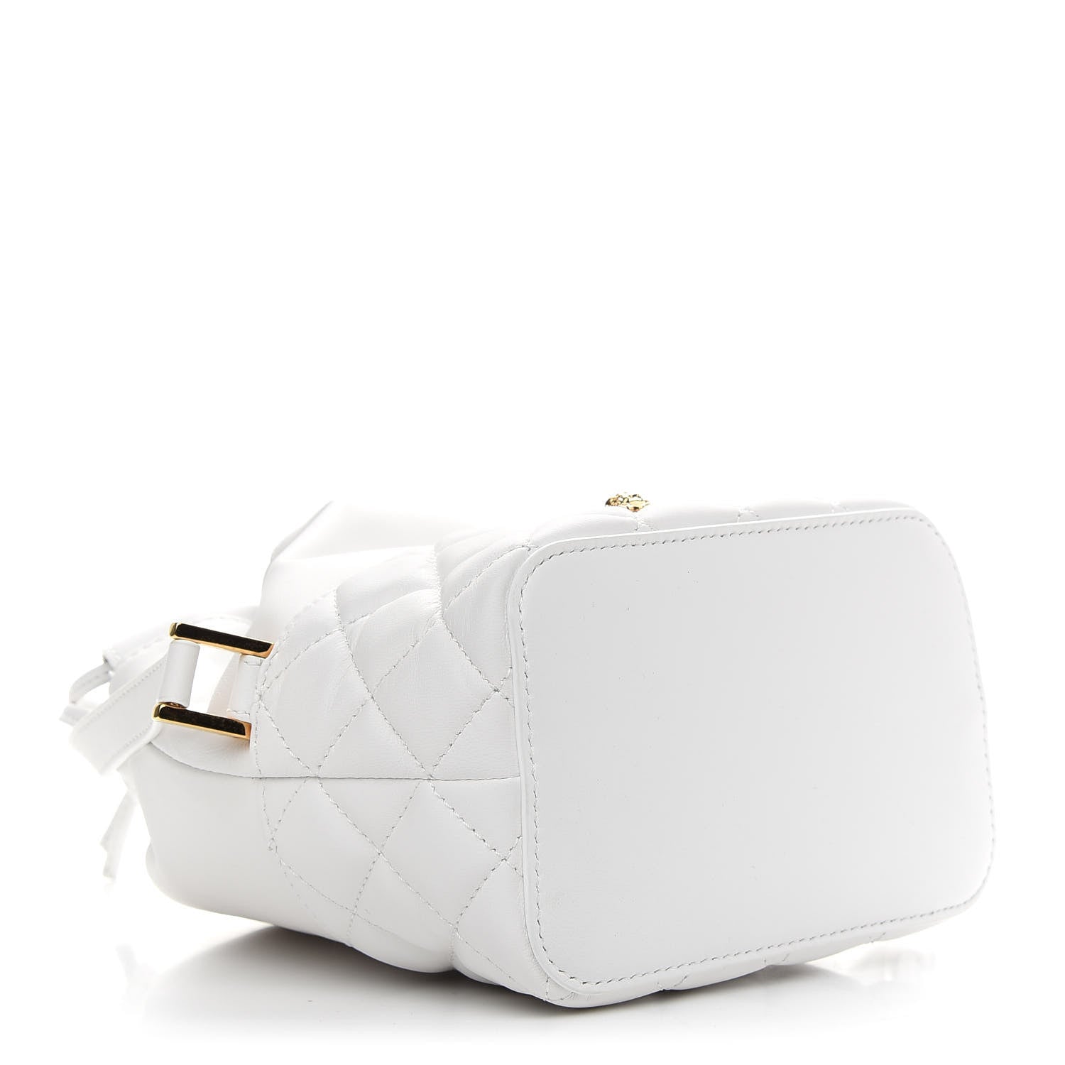Versace Nappa Quilted Medusa Bucket Bag White 4 of 8