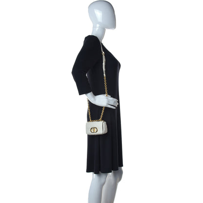 Christian Dior Supple Calfskin Cannage Micro Caro Bag Latte 2 of 10