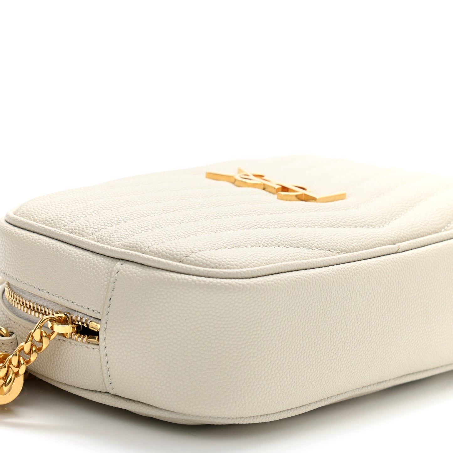 Grain De Poudre Matelasse Monogram Mini Lou Camera Bag Crema Soft