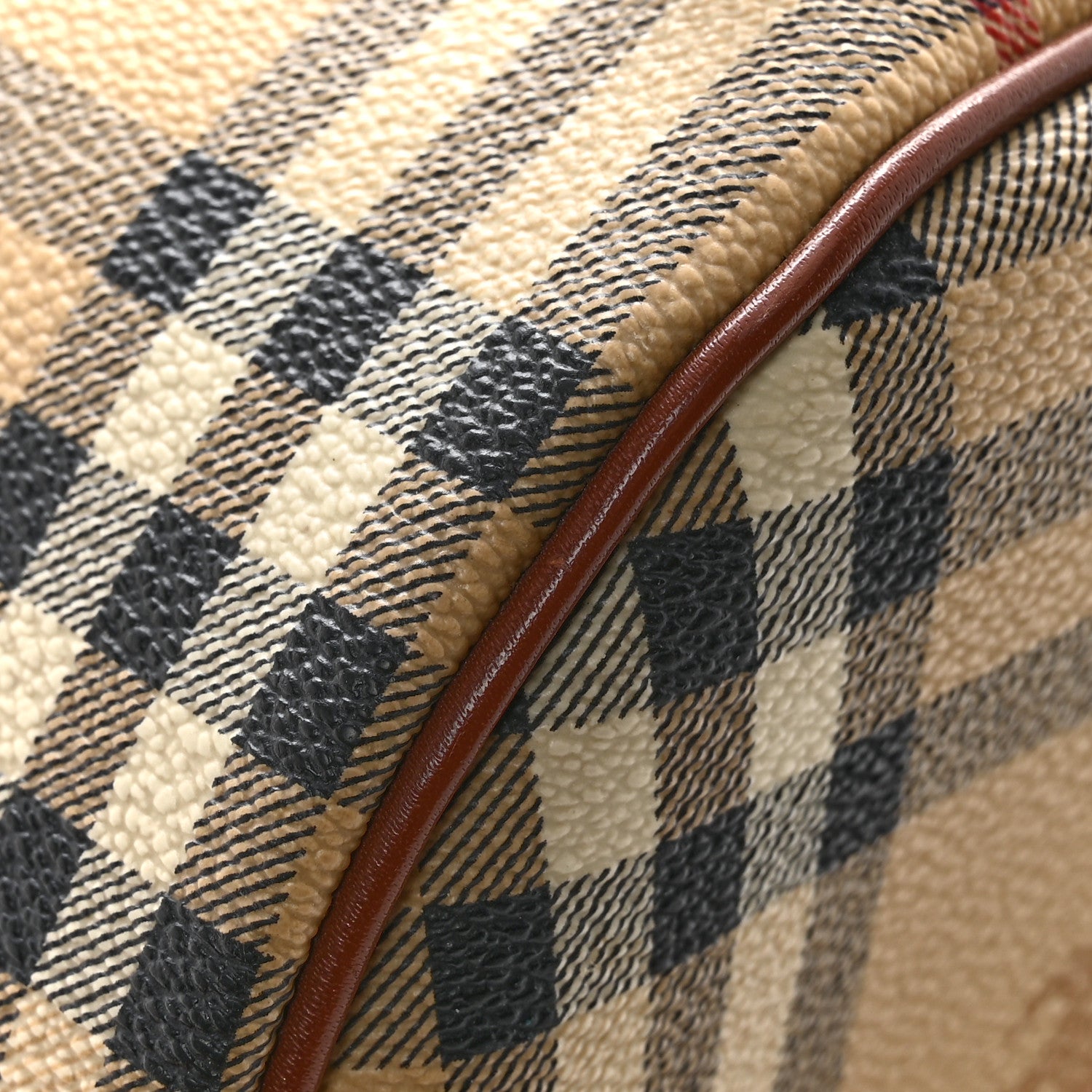 Burberry Haymarket Check Barrel Bag Brown 1815896 – FASHIONPHILE