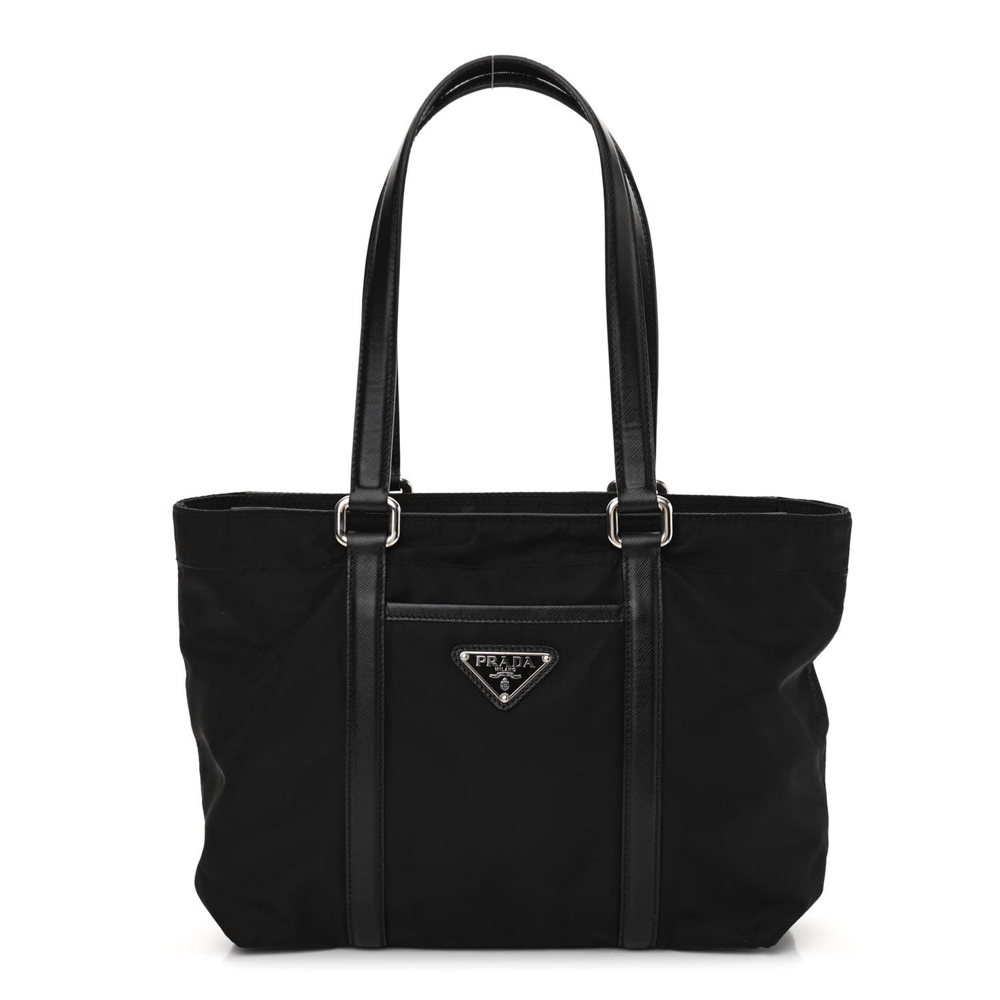 Tessuto Nylon Saffiano Tote Black