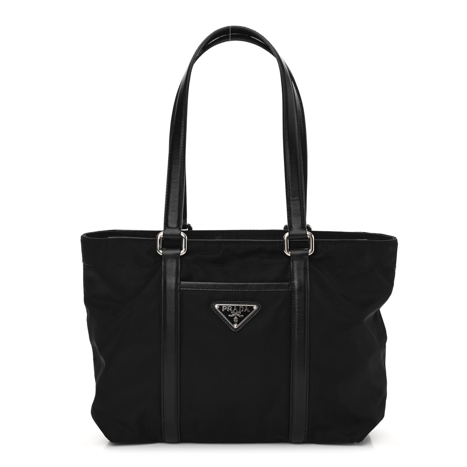 Prada Tessuto Nylon Saffiano Tote Black 1 of 10