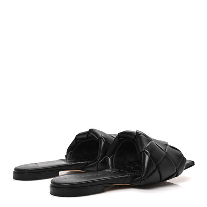 Bottega Veneta Nappa Maxi Intrecciato Lido Flat Sandals 38 Black 4 of 8