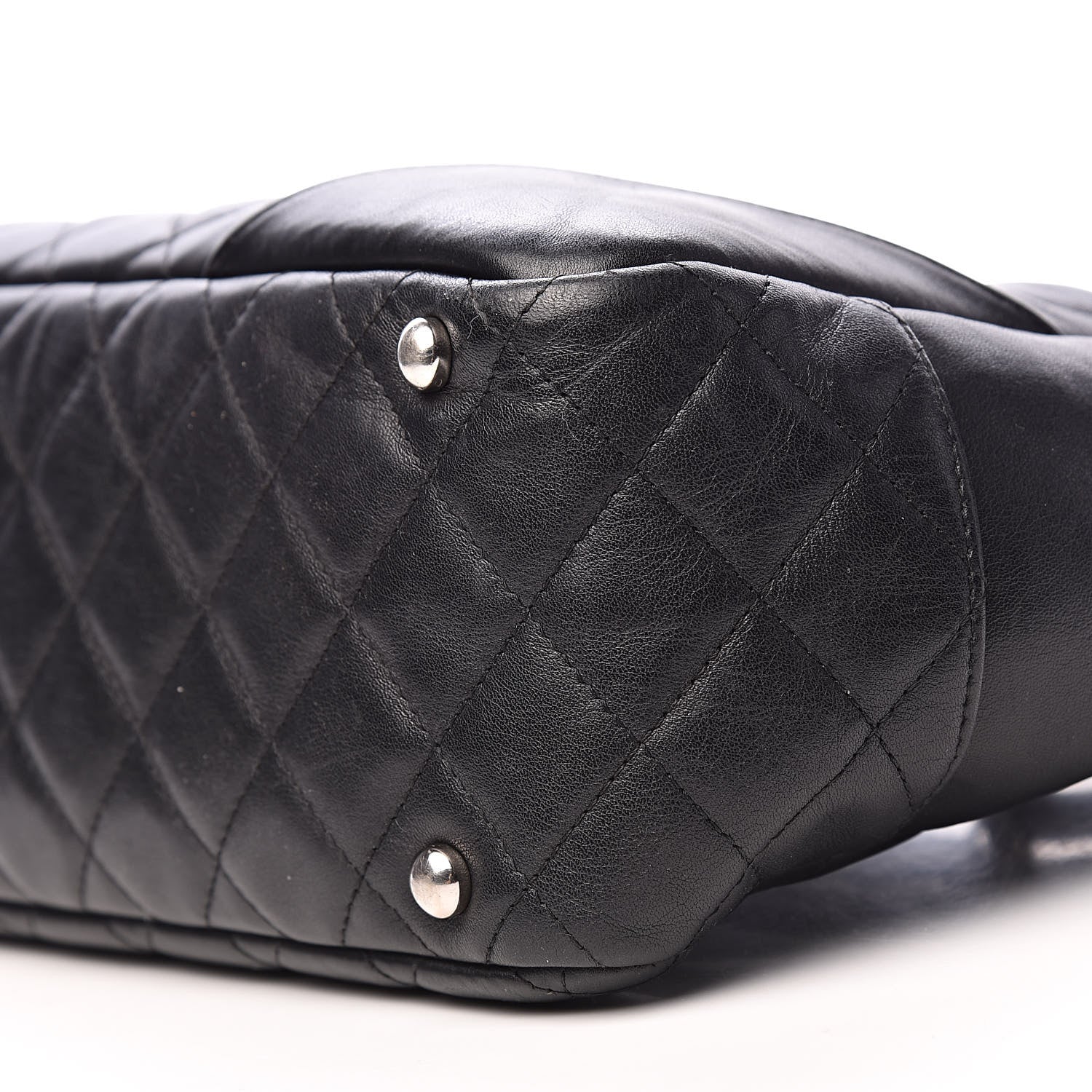 Chanel Calfskin Quilted Large Cambon Bowler Black 13 of 14