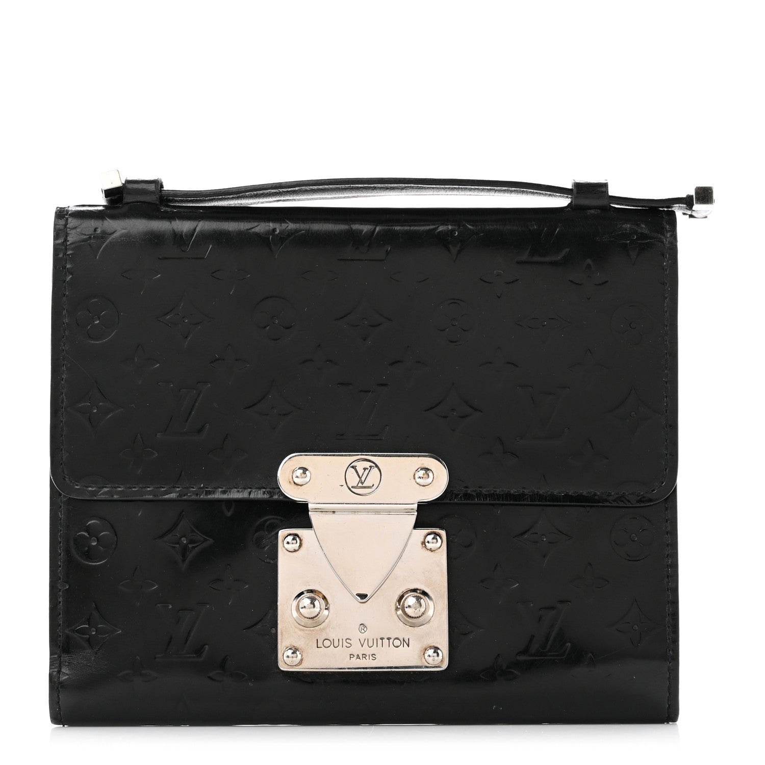 Louis Vuitton Vernis Glace Anouchka PM Wallet Black 1 of 6
