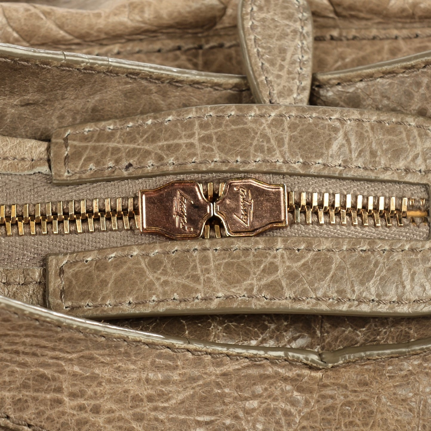 Agneau Giant 12 Rose Gold Hardware City Gris Poivre