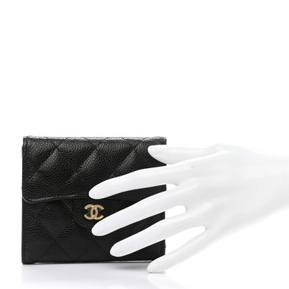 Chanel Caviar Quilted Compact Flap Wallet Black 2 of 8