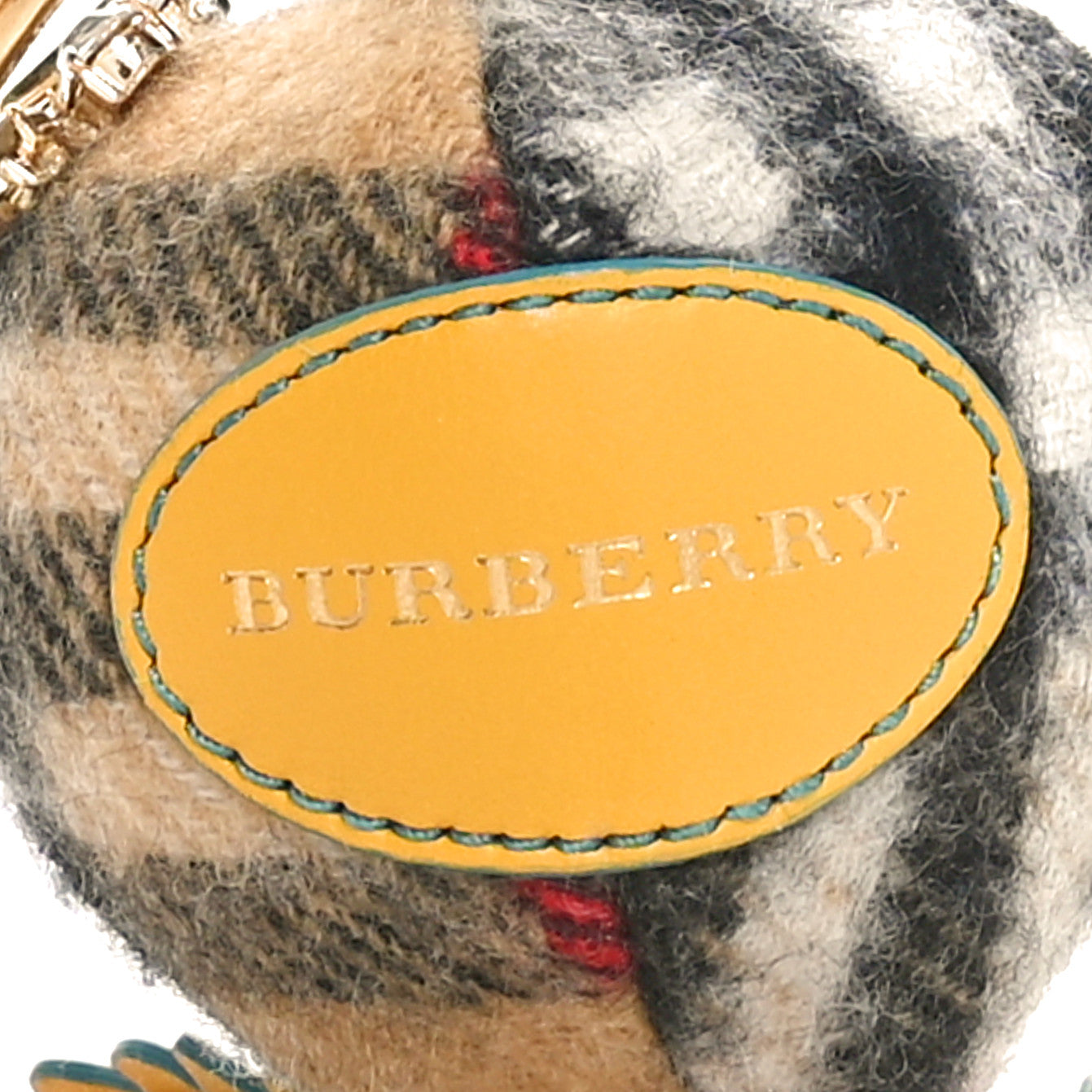 Burberry Cashmere Embellished Sally The Octopus Bag Charm Antique Yellow Multicolor 3 of 4