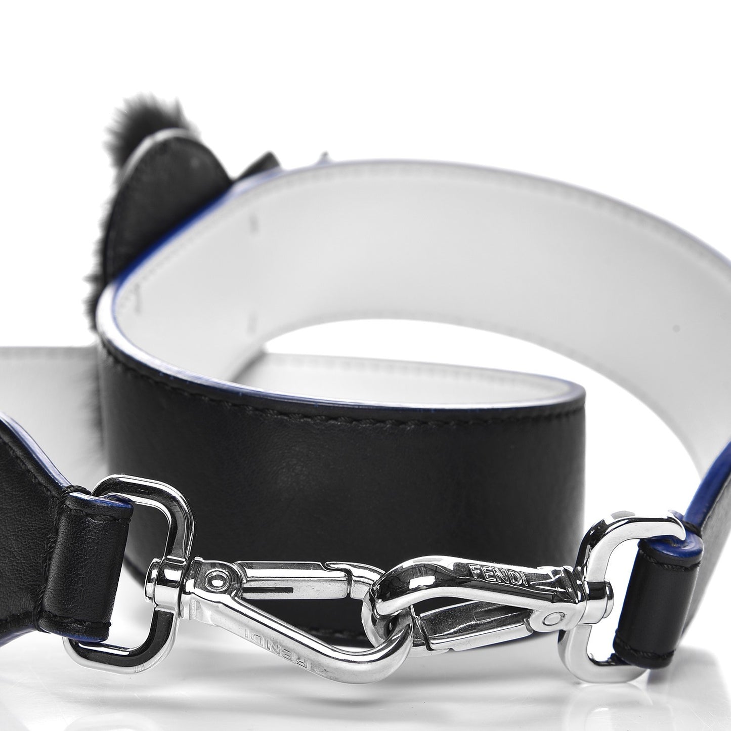 Vitello Dolce Mink Fur Karlito Inlay Strap You Black Multicolor