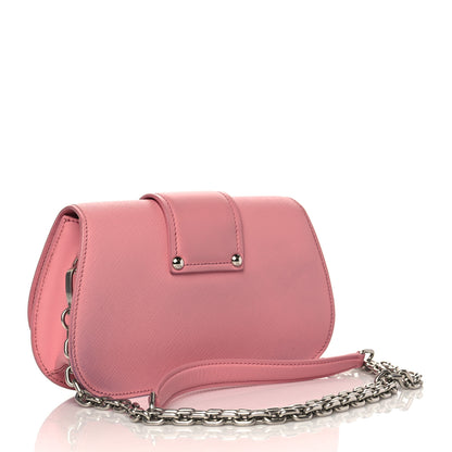 Prada Saffiano Sidonie Small Chain Crossbody Bag Geranio 3 of 9