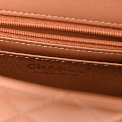 Chanel Lambskin Quilted Mini Square Flap Brown 6 of 11