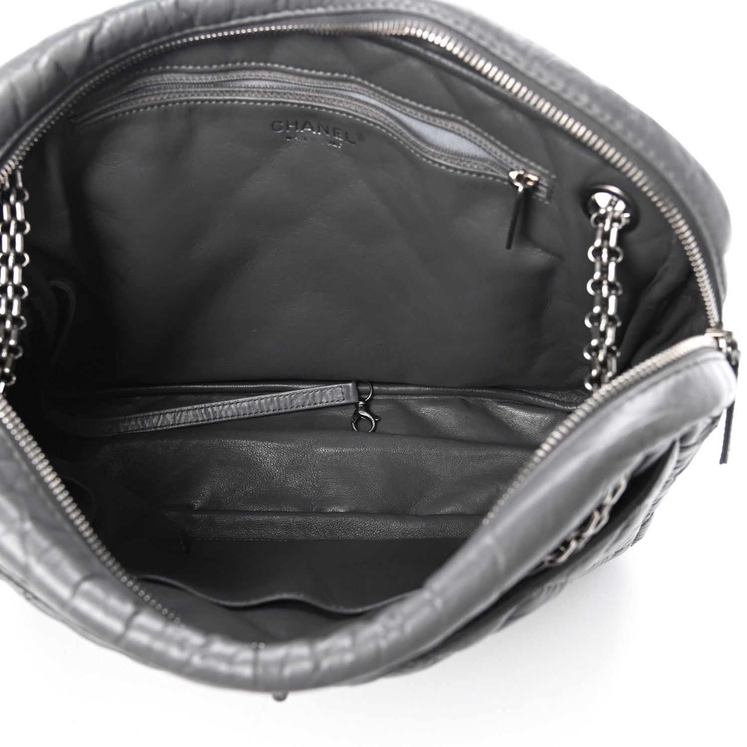 Chanel Aged Calfskin Quilted Large Reissue Camera Case Grey 5 of 11