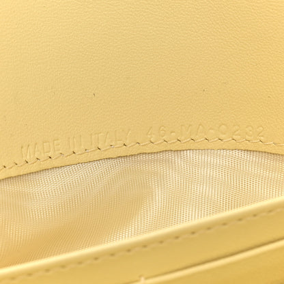 Christian Dior Goatskin Saddle Long Wallet With Chain Pastel Yellow 11 of 14