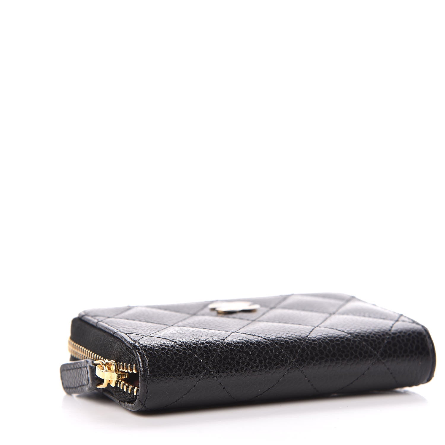 Chanel Caviar Quilted Zip Coin Purse Black 4 of 8