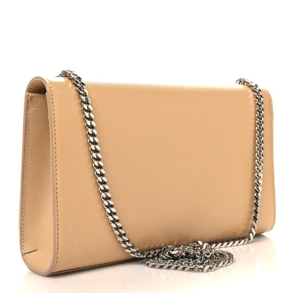 Saint Laurent Grain De Poudre Medium Monogram Kate Satchel Dark Beige 3 of 10