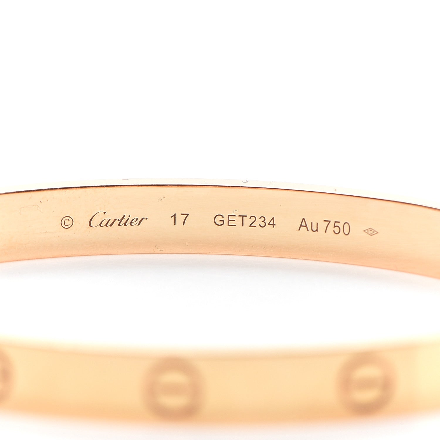 Cartier 18K Pink Gold LOVE Bracelet 17 5 of 8