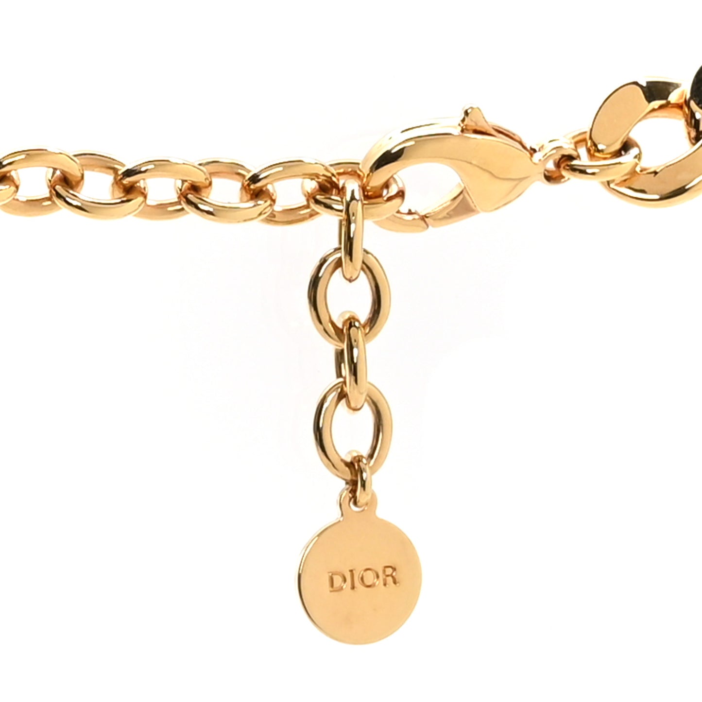 Metal CD Choker Necklace Gold