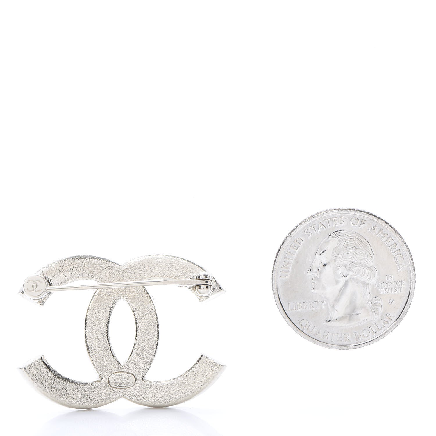 Chanel Crystal Palais Garnier CC Brooch Silver 3 of 5