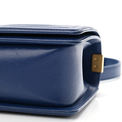 Chanel Lambskin Quilted Medium Boy Flap Blue 10 of 12