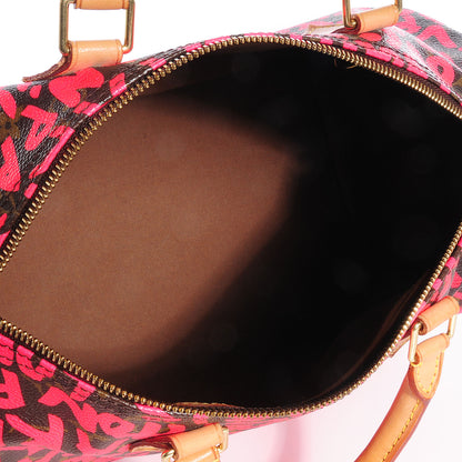 Louis Vuitton Monogram Graffiti Speedy 30 Fuchsia 5 of 7